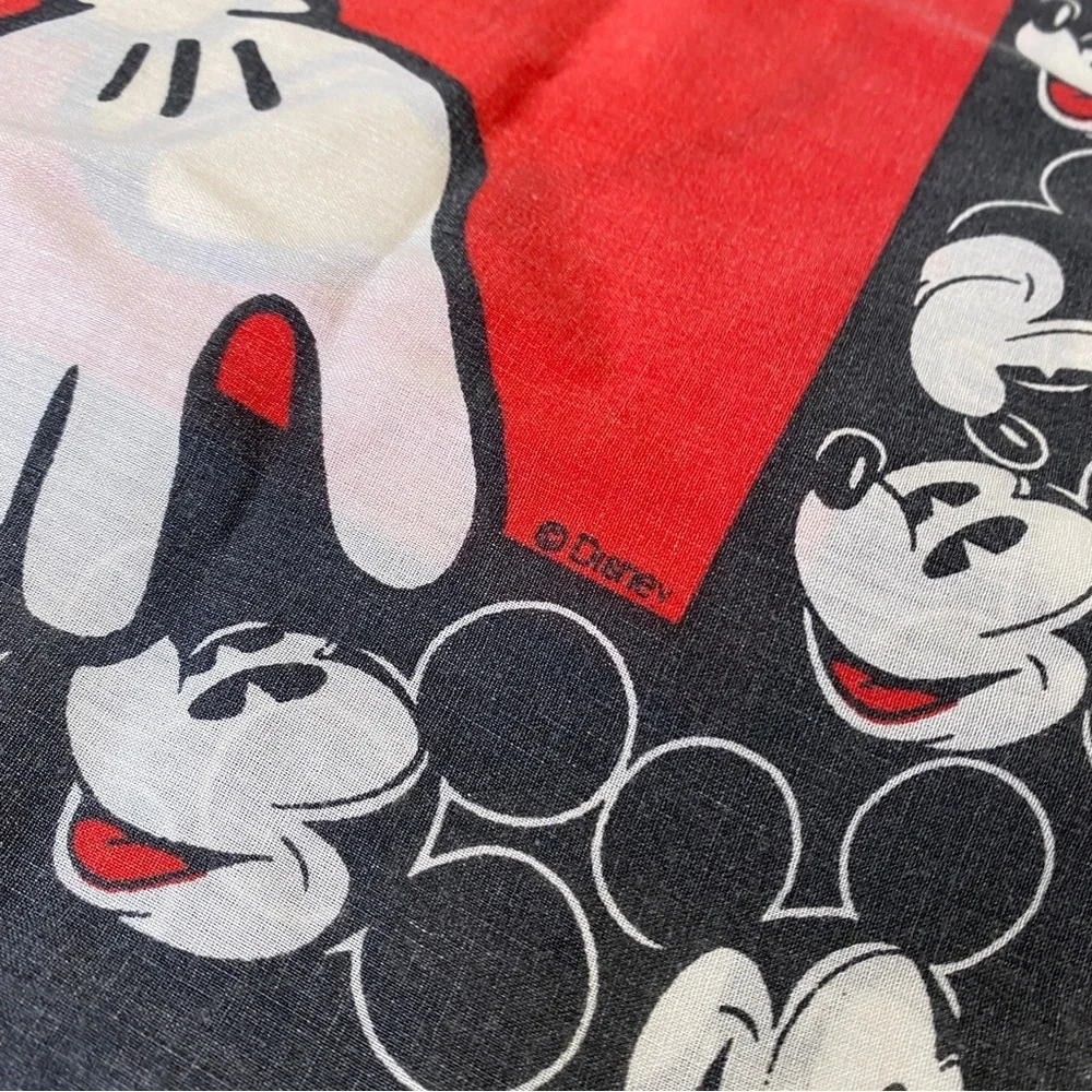 Vintage Disney Black Red White Yellow Mickey Mouse Standard Pillowcase